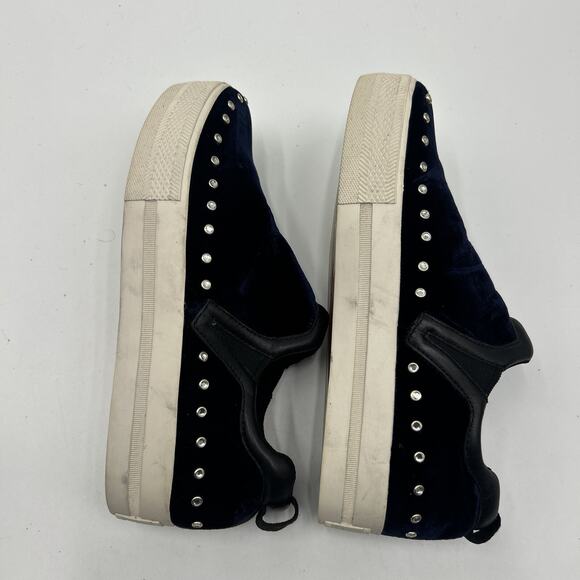 ASH Blue Velvet Stud JESSICA Platform Sneaker Loafer EU Size 40 - Picture 5 of 9